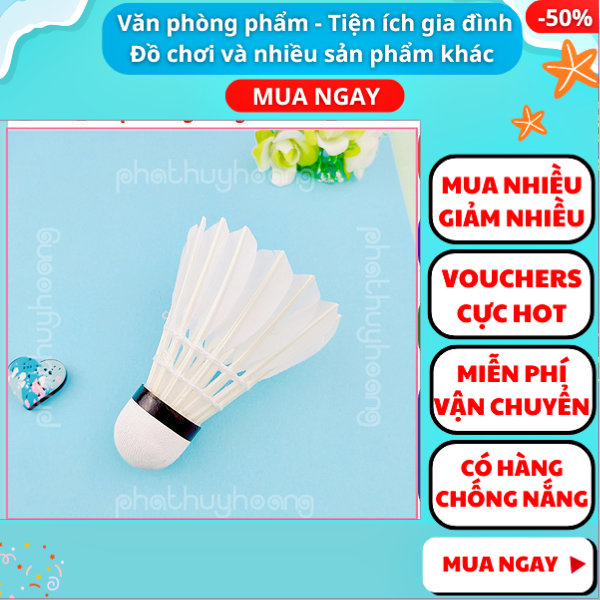Trái vũ cầu , cầu lông trắng loại tốt giá rẻ ✔ trái cầu lông thể thao ✔ trái vũ cầu giá rẻ ✔ Gift Love
