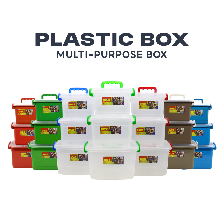 Product Plastic 2.4L, 3.5L ,6.5L Multi-Purpose Storage Box with Handle ...