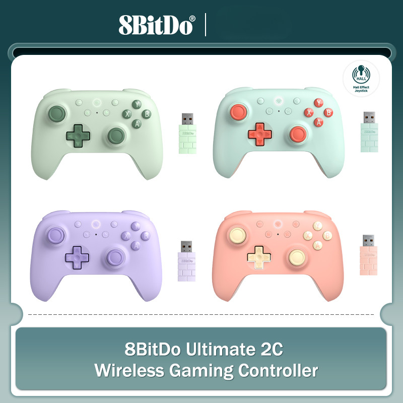 8BitDo New Ultimate 2C Wireless Gaming Controller for PC, Windows 10, 11, Steam Deck, Raspberry Pi, Android Gamepad Accessories ราคา 720 บาท*ส่งฟรี