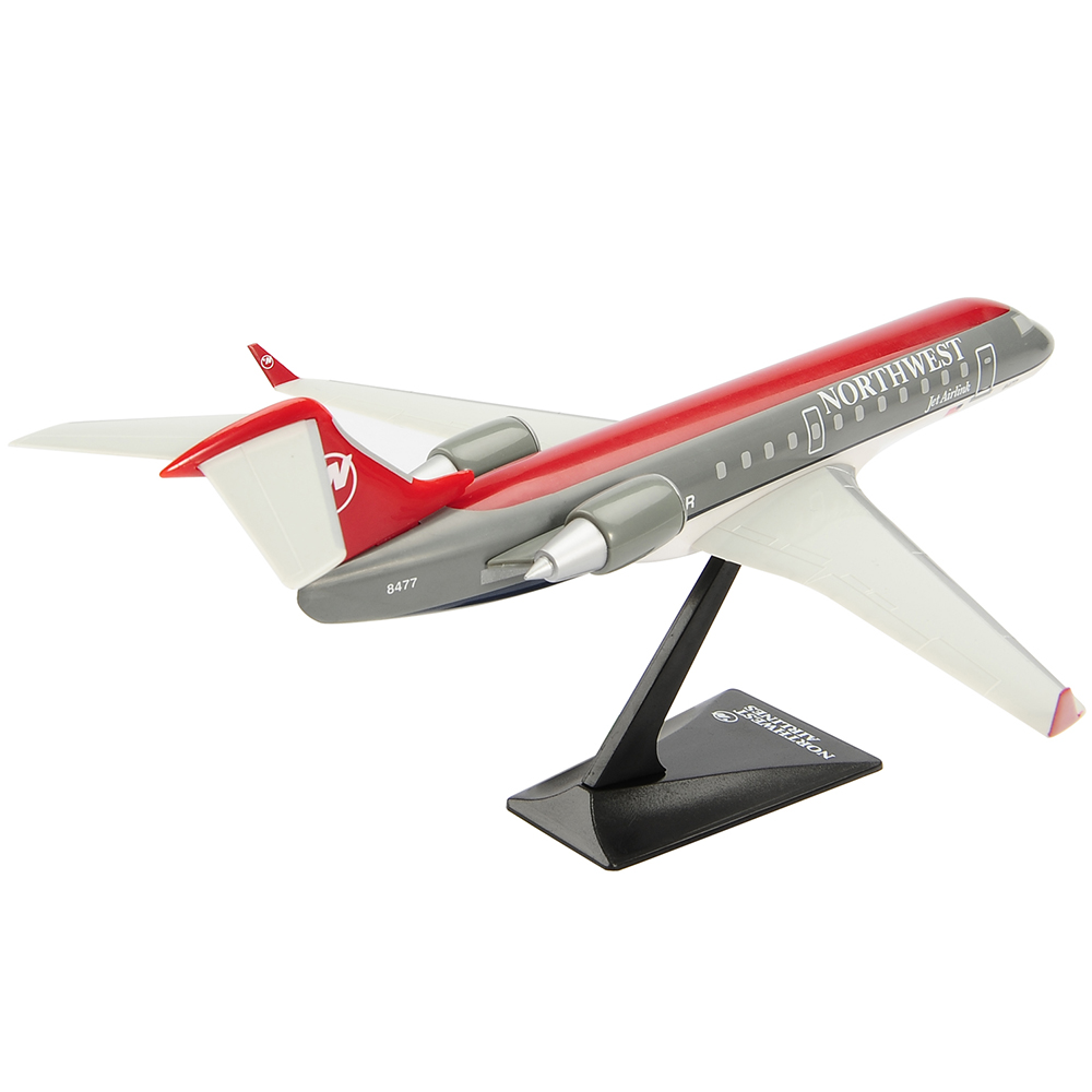 {WWVYL} 1:100 Aircraft Model Toy Northwest Airlines NWA CRJ-200 Collector Edition for Collection