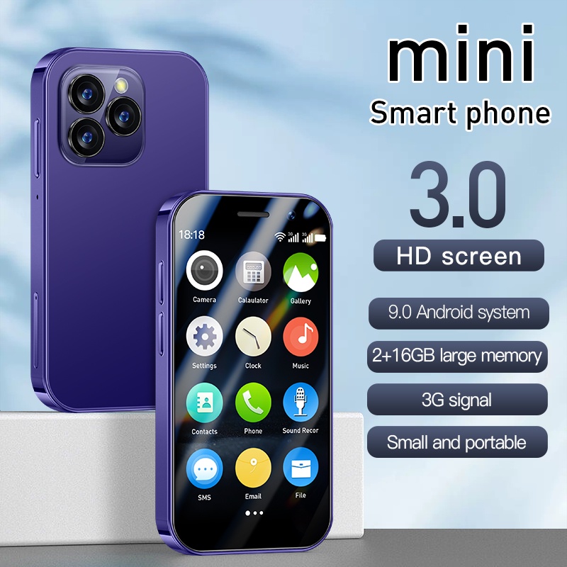 SOYES I14 Mini Smartphone S13 PRO WCDMA 3G Network Dual SIM Android 9.0 Quad Core 2GB 16GB 3.0Inch HD Display Small Mobile Phone ราคา 1,181 บาท*ส่งฟรี