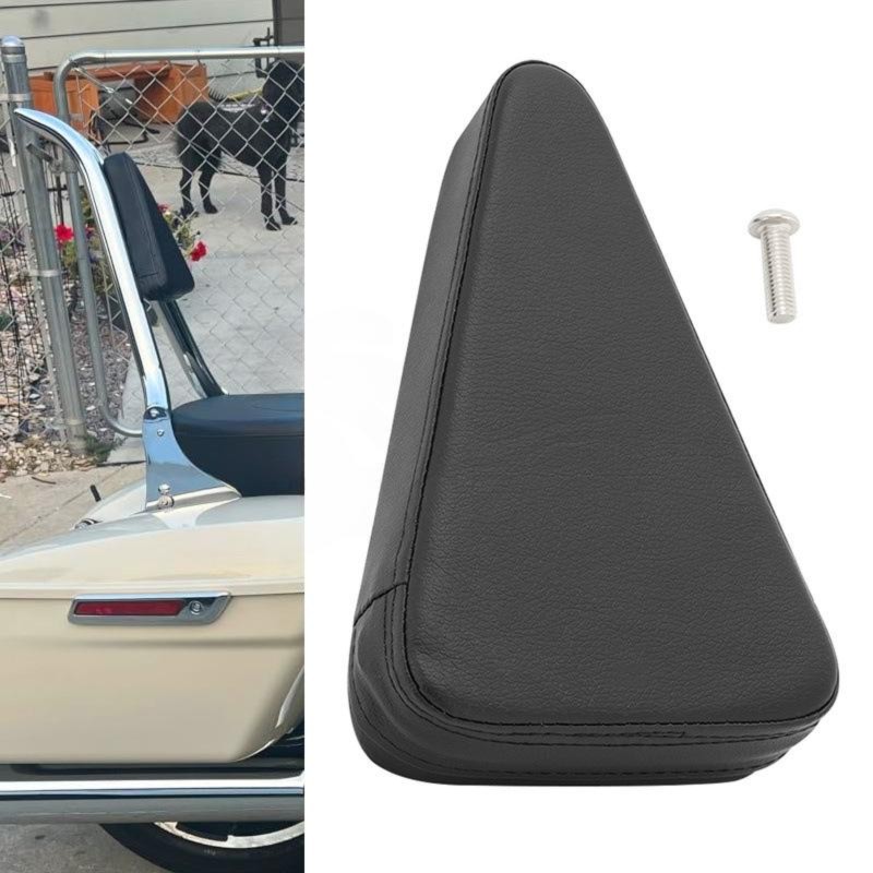 Passenger Rear Backrest Pads Motorcycle Tall Sissy Bar Backrest for Touring Street Glide CVO 09- 22-Back Pad