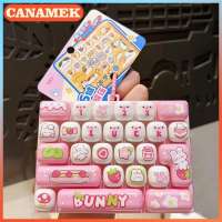CANAMEK คีย์บอร์ดลดความเครียด26ปุ่มน่ารักขนาดเล็กเครื่องมือคลายเครียดเชิงกลแบบพกพาสำหรับการพักผ่อนในการทำงาน