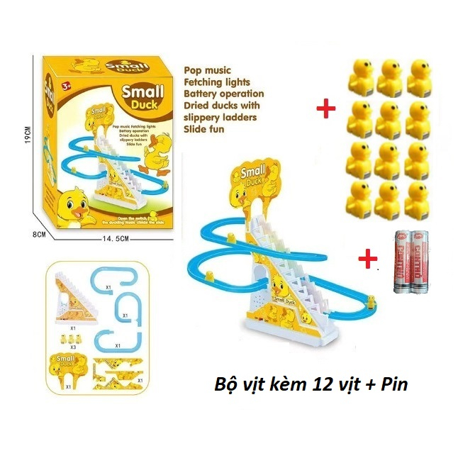 Heo peppa và vịt leo cầu thang có nhạc cho bé