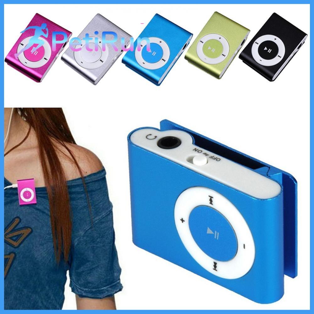 PETIRUN Mini Máy nghe nhạc MP3 Di động Thiết kế thời trang Clip hỗ trợ Walkman Thời trang Đầy màu sắc MP3 phương tiện truyền thông âm nhạc Thẻ TF