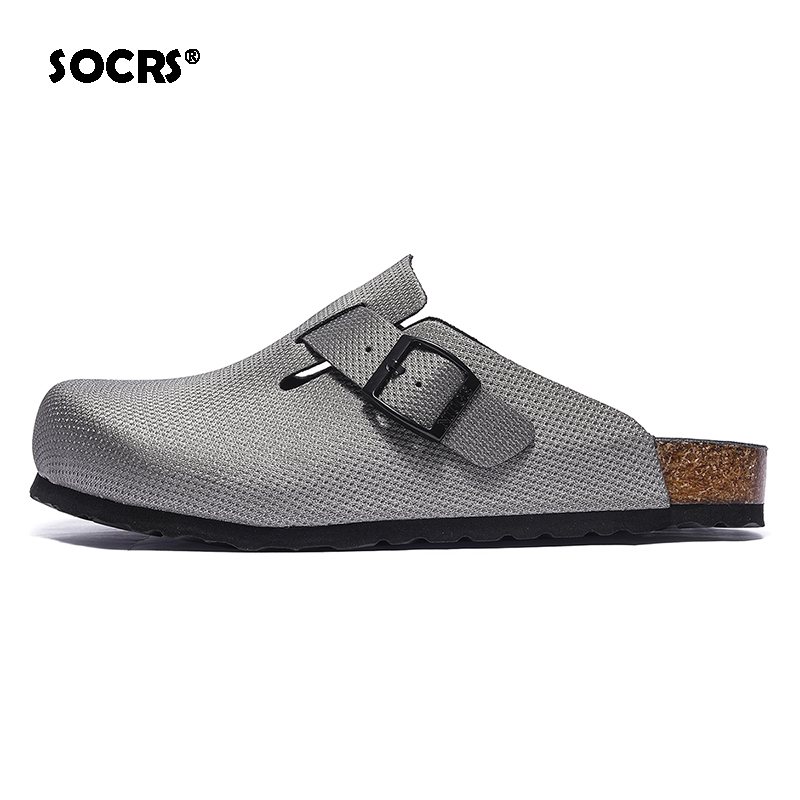 Socrs Dép xỏ ngón nam mới Dép bít mũi Unisex chống trượt Nhân Quả nhẹ dễ phối