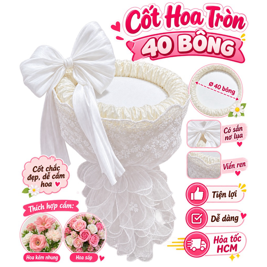 [hỏa tốc hcm] cốt hoa 30-40-60 bông, gói hoa sáp hoa kẽm nhung hoa cẩm tú cầu,... quà tặng ý nghĩa AnGihome