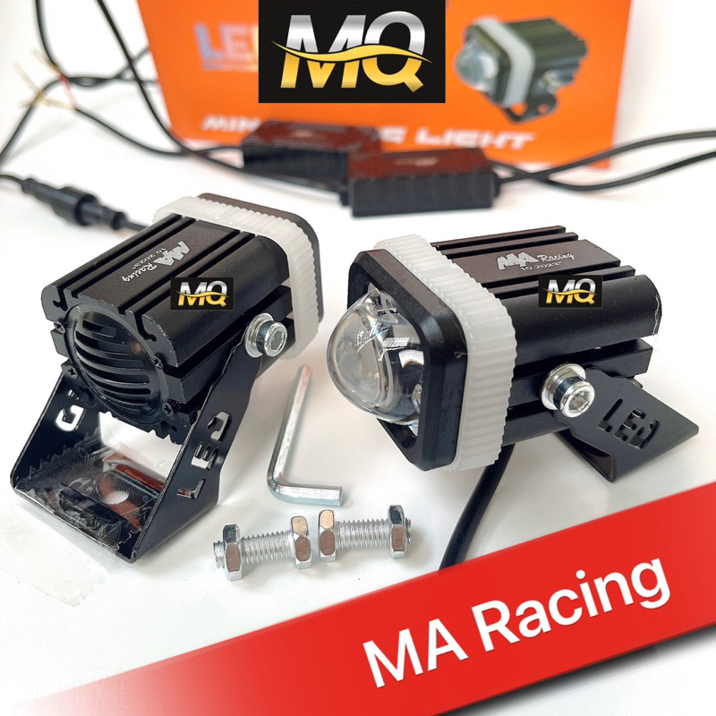Đèn trợ sáng bi cầu m10 ma racing 2 mầu mắt quỷ 12-24v 30w minim3