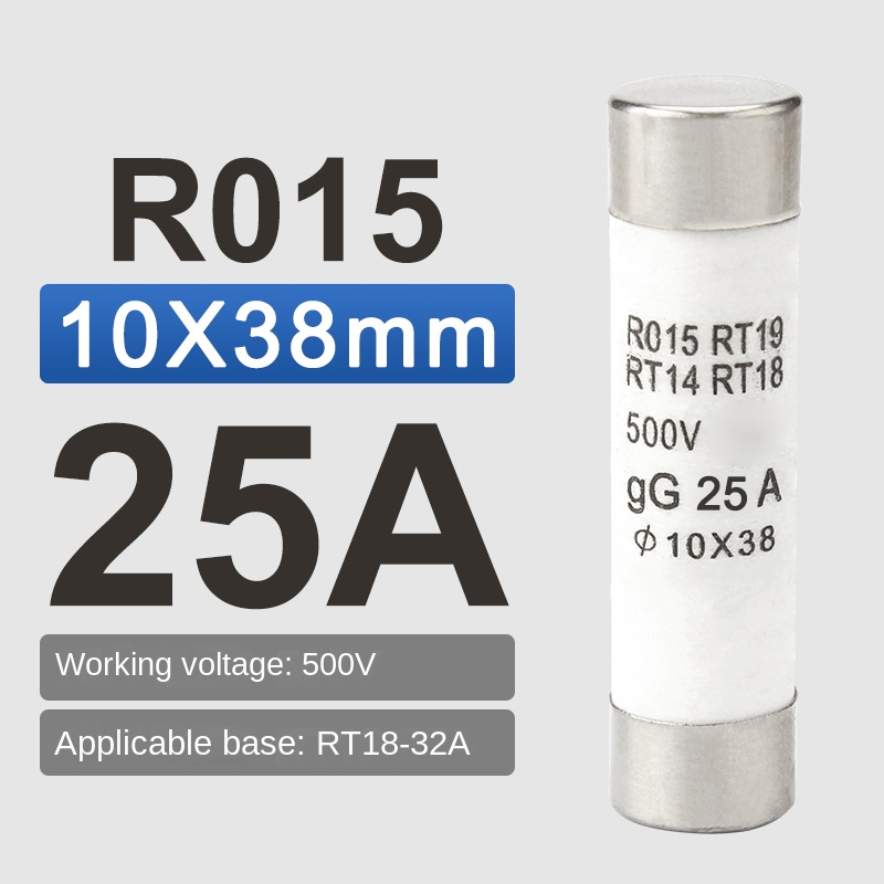 Cầu Chì Gốm 25A | RO15 RT18 RT14 - Lõi Cầu Chì 1A-32A, Kích Thước 10x38mm