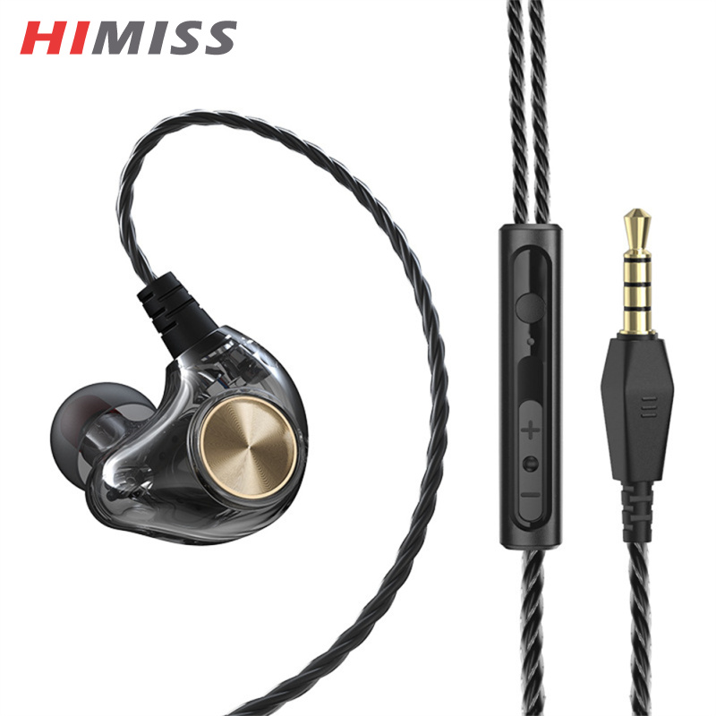 HIMISS K1 Wired Earbuds In-Ear Headphones With Mic 3.5MM Jack Noise Reduction HIFI Earphones For Phones Tablet Laptop ราคา 140 บาท*ส่งฟรี