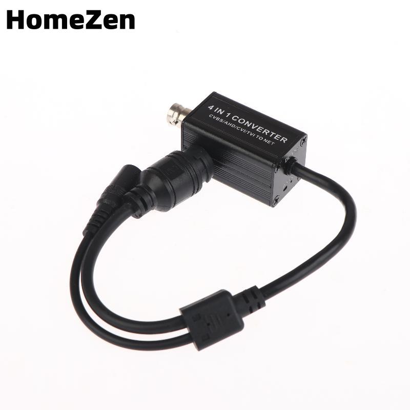HomeZen Bộ chuyển đổi tín hiệu 4 trong 1 AHD TVI CVI CVI CVBS RJ45 đầu ra BNC đầu vào DC 5-15 V H.265 RTSP cho hệ thống camera an ninh
