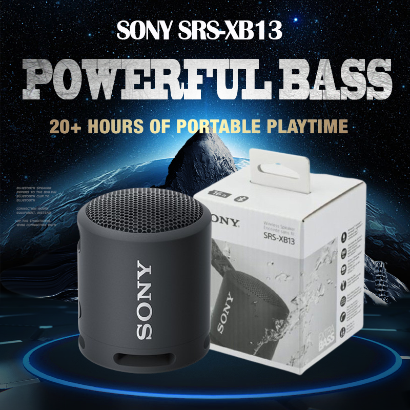 Sony SRS-XB13 wireless Bluetooth music box portable outdoor speakers IP67 dustproof Waterproof stereo bass with microphone fast delivery ราคา 669 บาท*ส่งฟรี