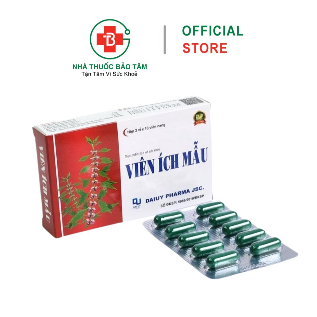 CAO ÍCH MẪU VIÊN Đại Uy điều kinh, bổ huyết, giảm đau bụng, lưu thông tuần hoàn hộp 20 viên