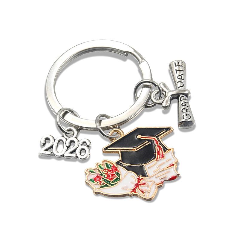 [fenggongshuode] Độc đáo 2026 tốt nghiệp kim loại Gown cap Keychain cho sinh viên lễ món quà lưu niệm cho các bên trường - 2