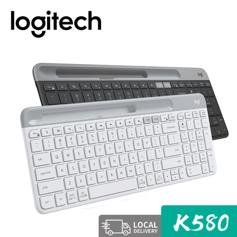 Logitech K580 Multi-Device Wireless Keyboard Slim Ultra-thin Bluetooth/USB Receiver PC Laptop Tablet Keypad Office Typing Keyboard Singapore