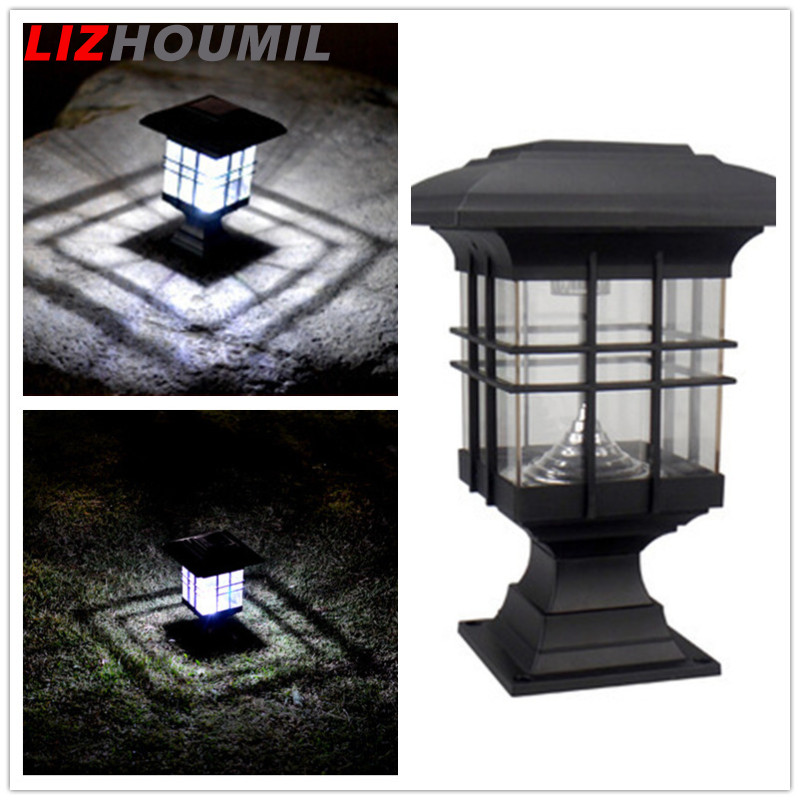 Lizhoumil Công suất năng lượng mặt trời không thấm nước dùng ngoài trời LED Đèn cắm trên bãi cỏ Đèn hàng rào đèn chiếu sáng sân vườn
