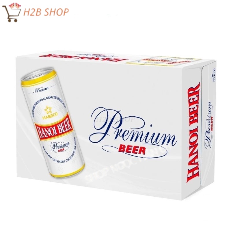 Thùng 24 Lon Bia Hà Nội Premium 330ml/lon