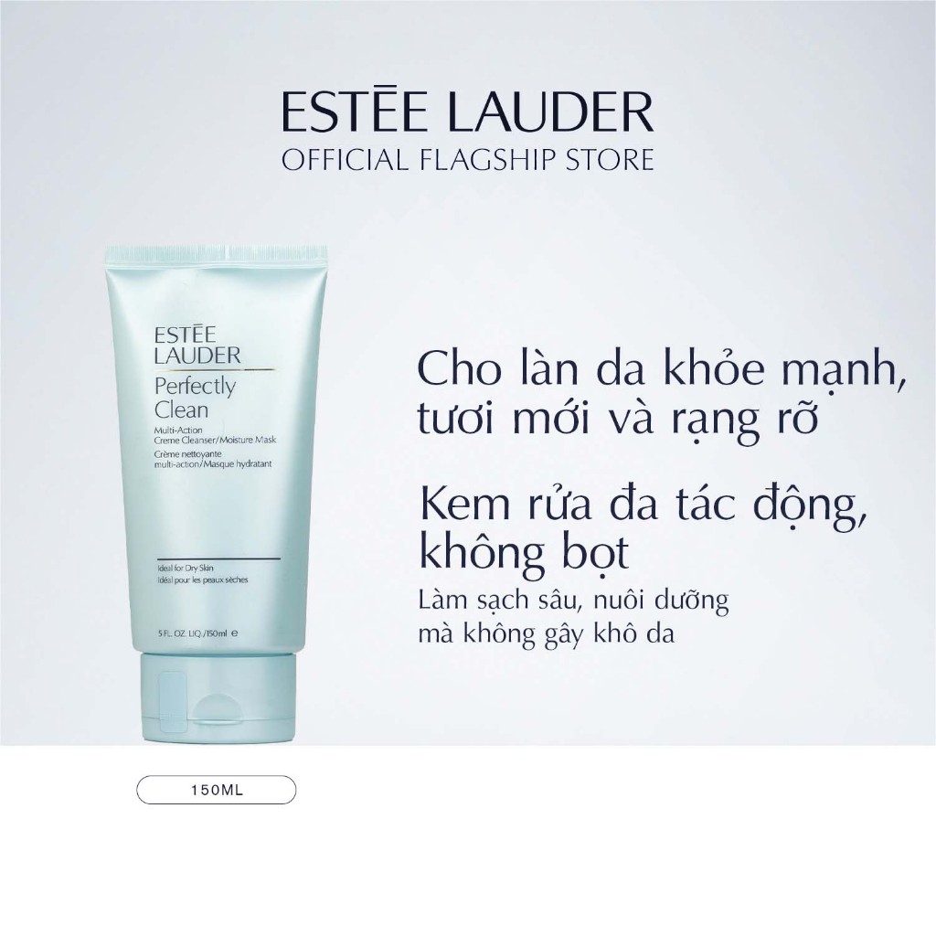 Sữa rửa mặt kiêm Mặt nạ dưỡng ẩm Estee Lauder Perfect Clean Creme Cleanser/Moisture Mask 150ml