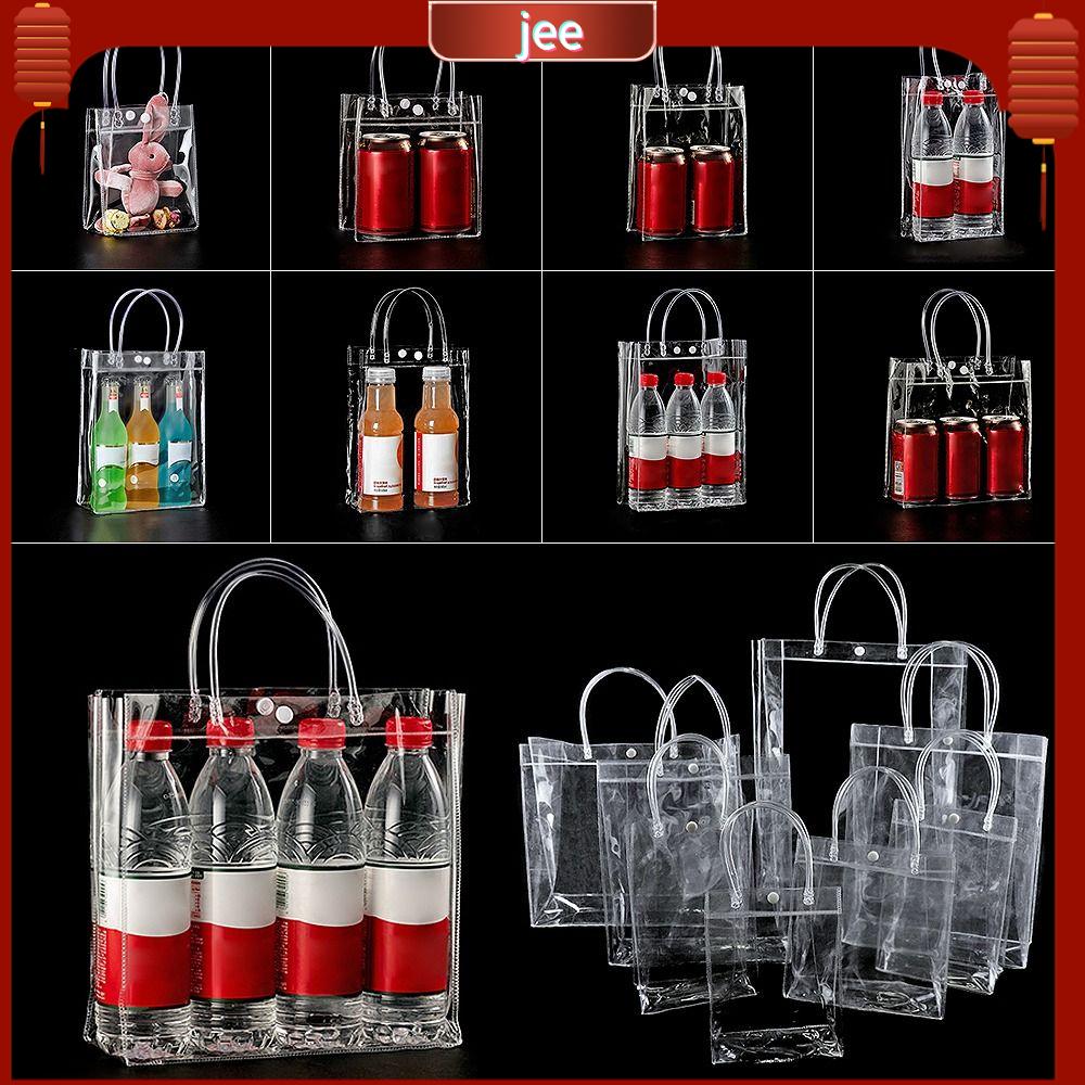 JEE Sức chứa lớn Túi xách PVC Đa năng Trong suốt Quà tặng Túi thạch Bền Nhựa Túi Quà Tặng Quà Tặng