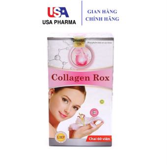 Viên uống đẹp da Collagen Rox bổ sung vitamine giúp trắng da, sáng da, giảm ƞám, mờ thâm - Chai 60 viên ( Hồng )
