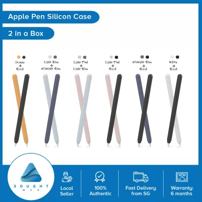 Apple Pen Sleeve Skin Cover Ultra Thin Case Silicone Compatible Apple Pencil 2nd Gen Two Per Box