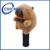 Chicmine Protective Golf Club Cover Plush Capybara Golf Club Headcover Soft Stuffed Animal Driver Wood Protector Cover Cute Golf Accessories Gift for Men Women Asia