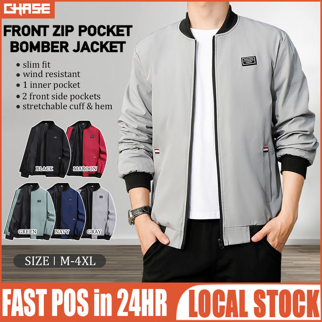 Buy Men Jacket Casual Slim Fit Bomber Online at a Better Price