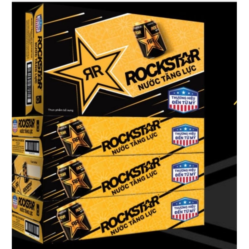 THÙNG NƯỚC TĂNG LỰC ROCKSTAR [ 250ML X 24 LON]