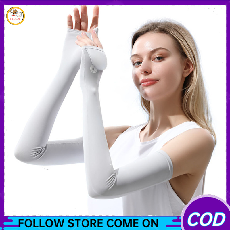 Phụ Nữ Lụa băng bảo vệ khỏi ánh mặt trời bảo vệ cánh tay Tay Áo thoáng khí ngoài trời bảo vệ khỏi tia UV Lật Găng Tay Bao Tay Áo