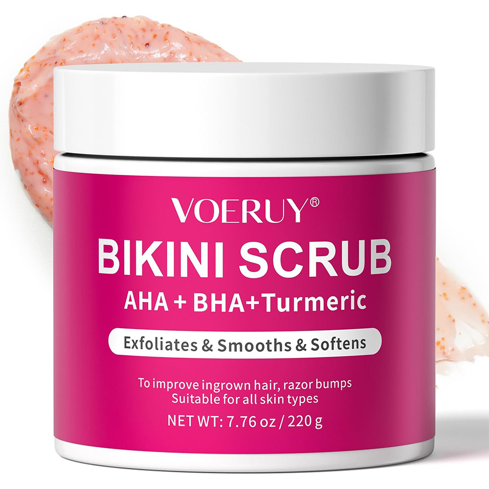 【Stock-On Sale】Bikini Area Exfoliator with 10% AHA+BHA and Turmeric, Ingrown Hair and Razor