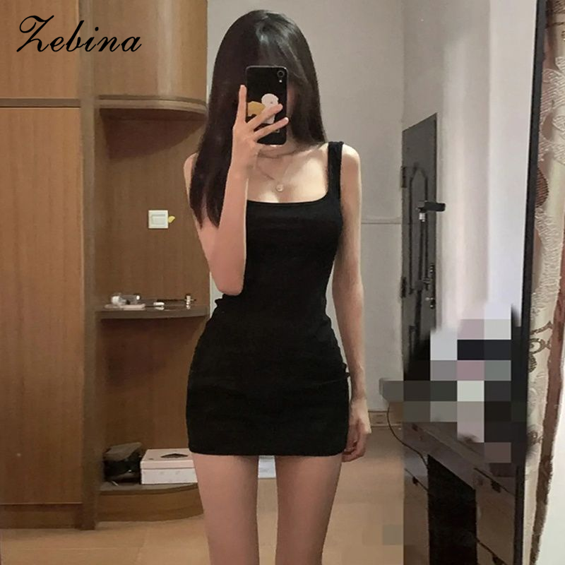 Zebina Women's Summer Knit Sleeveless Dress - Elegant and Slim Fit Design