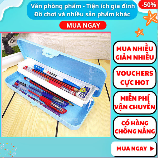 ( chọn phân loại Nam hay Nữ )  Hộp bút học sinh cấp 1  hộp bút đặc biệt có 2 tầng thoải mái đựng bút