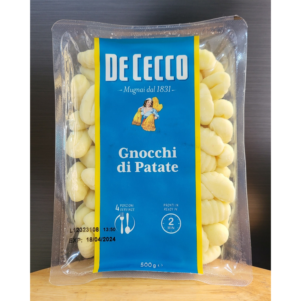 DE CECCO - hộp 500g - NUI KHOAI TÂY (từ khoai tây nghiền) / Ý / Potato Gnocchi