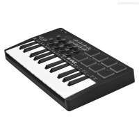 M-VAVE M-VAVE 25-Key MIDI Control Keyboard Portable USB Keyboard with Velocity Sensitive Keys RGB Backlit Pads and Knobs