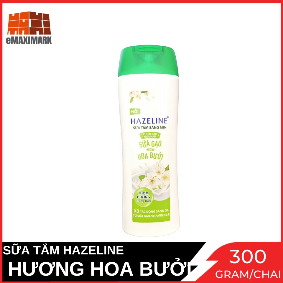 Sữa Tắm Dưỡng Thể Hazeline Sữa Gạo Hương Hoa Bưởi Chai 300g