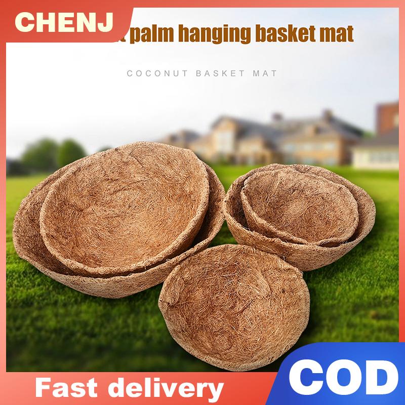 CHENJ ซับเส้นใยมะพร้าวธรรมชาติซับมะพร้าวแบบหนาสำหรับปลูกในสวนตะกร้าแขวนทรงกลมสำหรับเปลี่ยน ราคา 27 บาท*ส่งฟรี