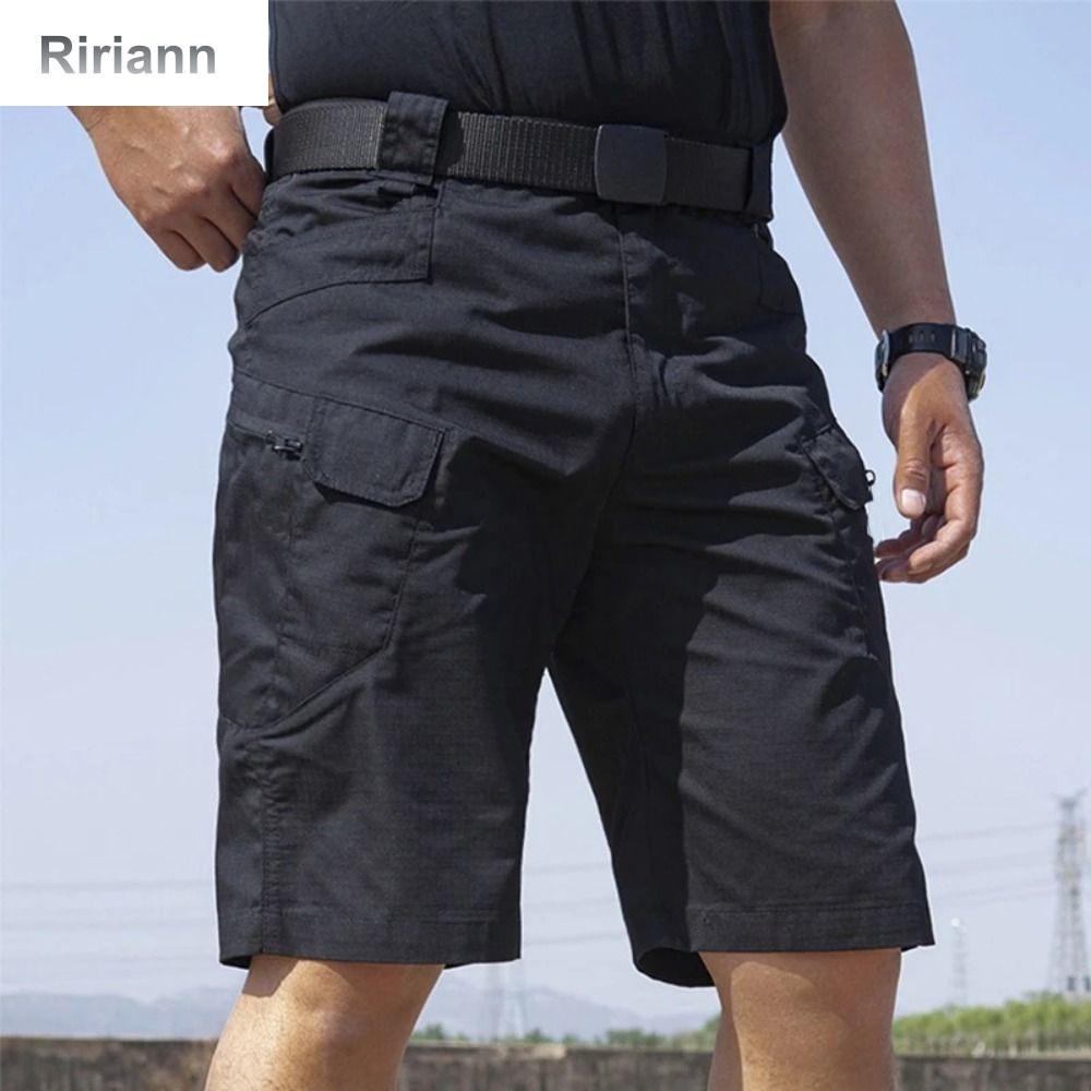 RIRIANN Không thấm nước Quần soóc thể thao nam Ngoại cỡ Nhiều túi Quần leo núi Thời trang Chống mài mòn Quần đi cắm trại đi bộ đường dài Mùa hè