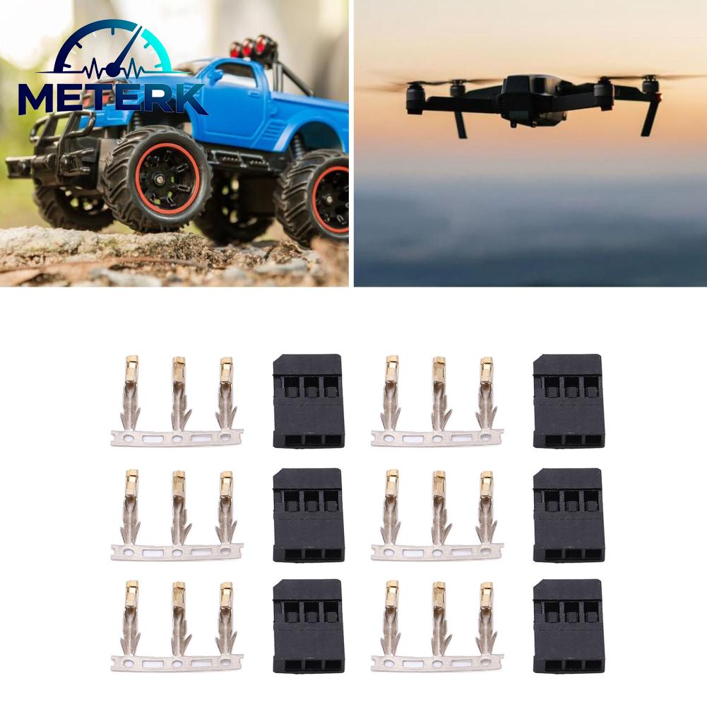 Meterk Terminal Connector Set Servo Plug Kit Durable 3 Pin 100 Sets Gold Plated Welding for RC Aircraft Model Receiver ราคา 595 บาท*ส่งฟรี