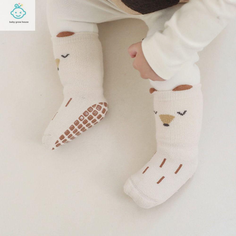 SFFGF Ấm áp Dày Vớ ngủ tại nhà Người lớn Bé Hàng Dệt Kim Chập chững biết đi Chập chững biết đi Vớ Vớ sàn đế silicon Vớ họa tiết động vật Vớ ống vừa