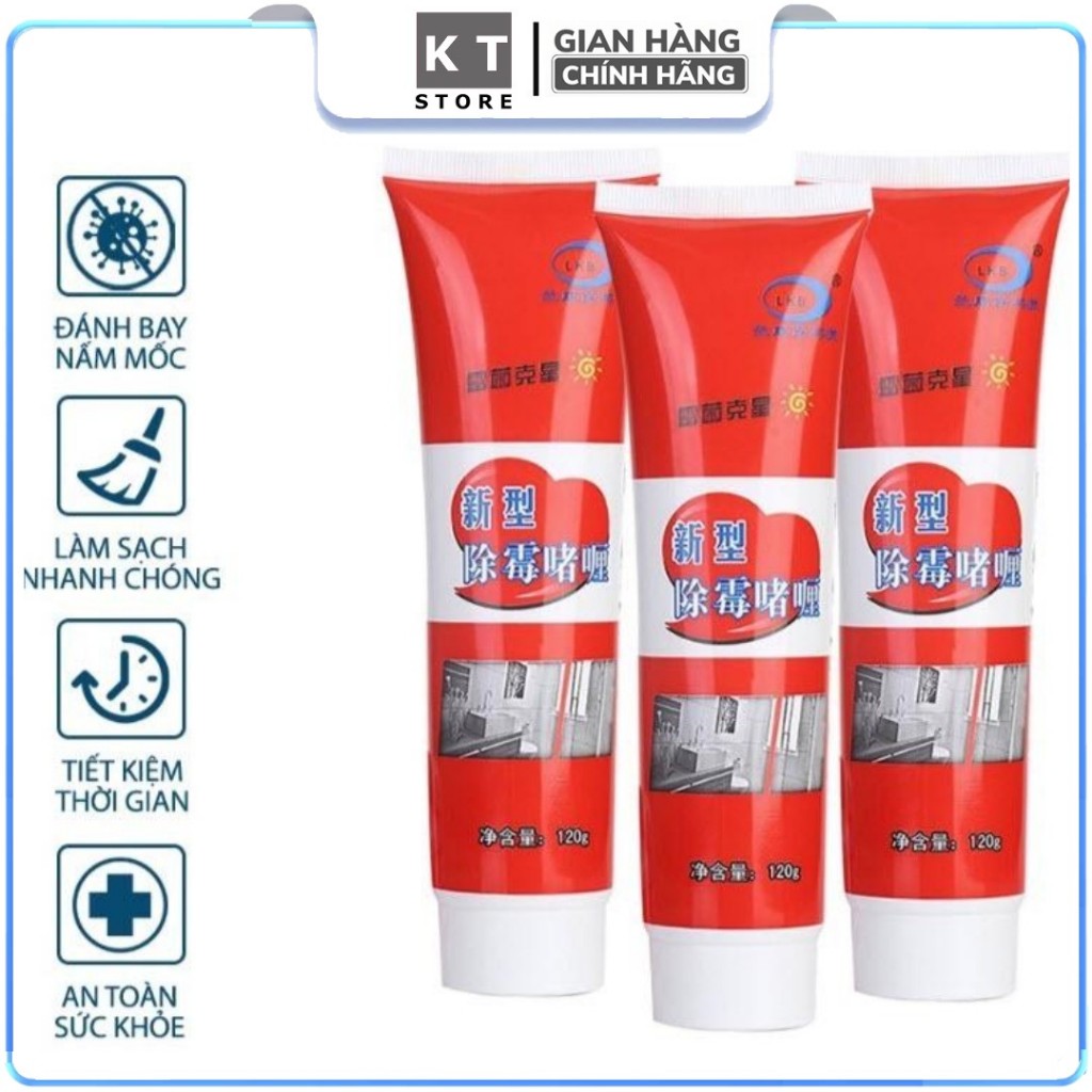 Gel Tẩy Mốc Đa Năng LKB 120g - Tẩy Nấm Mốc Silicon Máy Giặt, Mốc Chân Tường Cực Mạnh - Chính Hãng