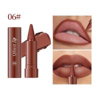 LUXERY การไล่ระดับสีเรียว ดินสอเขียนขอบปาก กันน้ำกันน้ำได้ ผิวด้าน ลิปสติกกำมะหยี่  ถ้วยกันติด ลิปกลอส สำหรับผู้หญิง