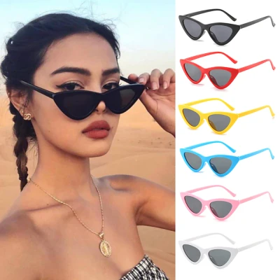 ELAIN Women Anti-Reflective Triangle Sexy Anti-UV Colorful Eyewear Cat Eye Sunglasses Sunglasses