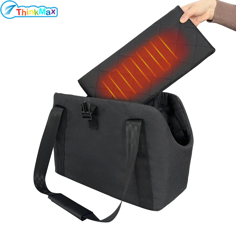 Outdoor USB Heated Pet Shoulder Bag, Cat Carriers, 15.0 x 7.9 x 11.8 Inch Soft Dog Carriers For Small Dogs Medium Dogs, Cats (without Power Bank ) ราคา 885 บาท*ส่งฟรี