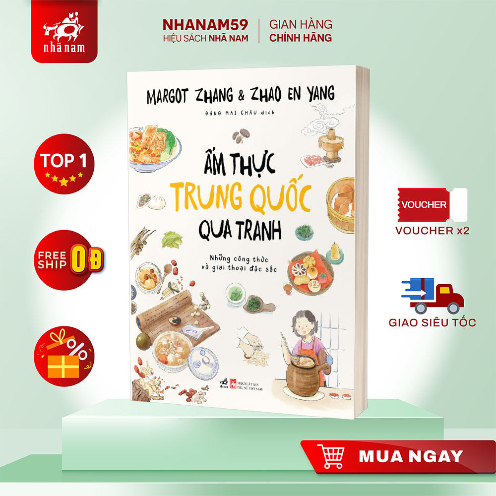 Sách - Ẩm thực Trung Quốc qua tranh (Margot Zhang) (Zhao En Yang) (Nhã Nam)
