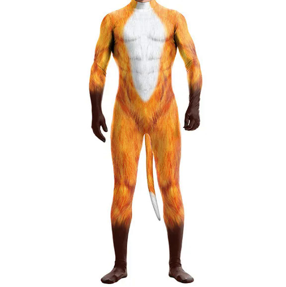 [Svwawq] trang phục hóa trang chó sói cáo Husky động vật Halloween đồ thể thao áo liền quần in hình bò sữa 3D đồ liền thân cho người lớn Unisex