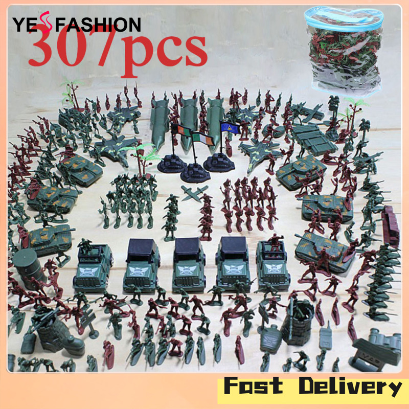 Yesfashion Store IN stock 307pcs lot Military Plastic Soldier Model Toy