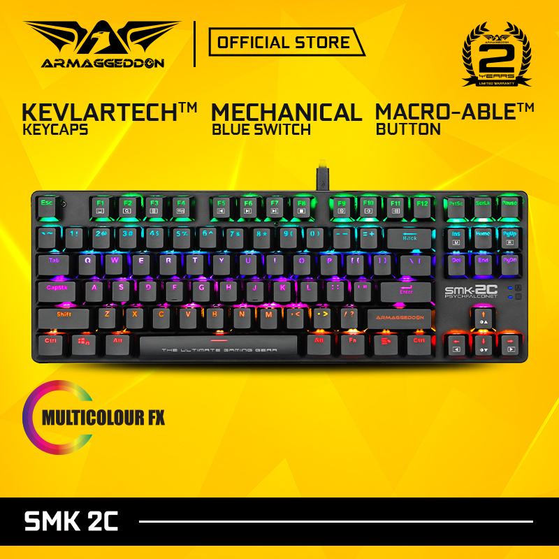 Armaggeddon SMK-2C PsychFalconet Hyperactive Low Profile Detachable Mechanical Gaming Keyboard with 9 Backlight Effects Singapore