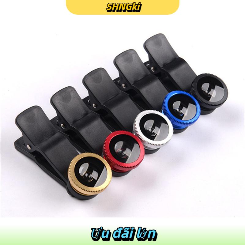 SHNGki Ống kính mắt cá Bộ Ống kính máy ảnh điện thoại di động ống kính zoom mắt cá góc rộng có kẹp