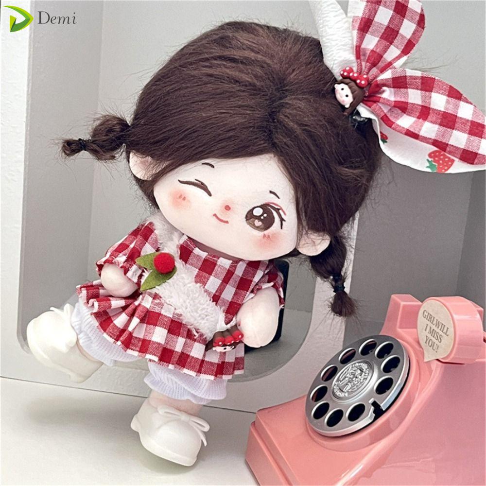 DEMI 20cm Chú thỏ dễ thương Quần áo búp bê cotton Quà Tặng hóa trang Nơ Váy công chúa búp bê Tự làm Mũ búp bê đội đầu