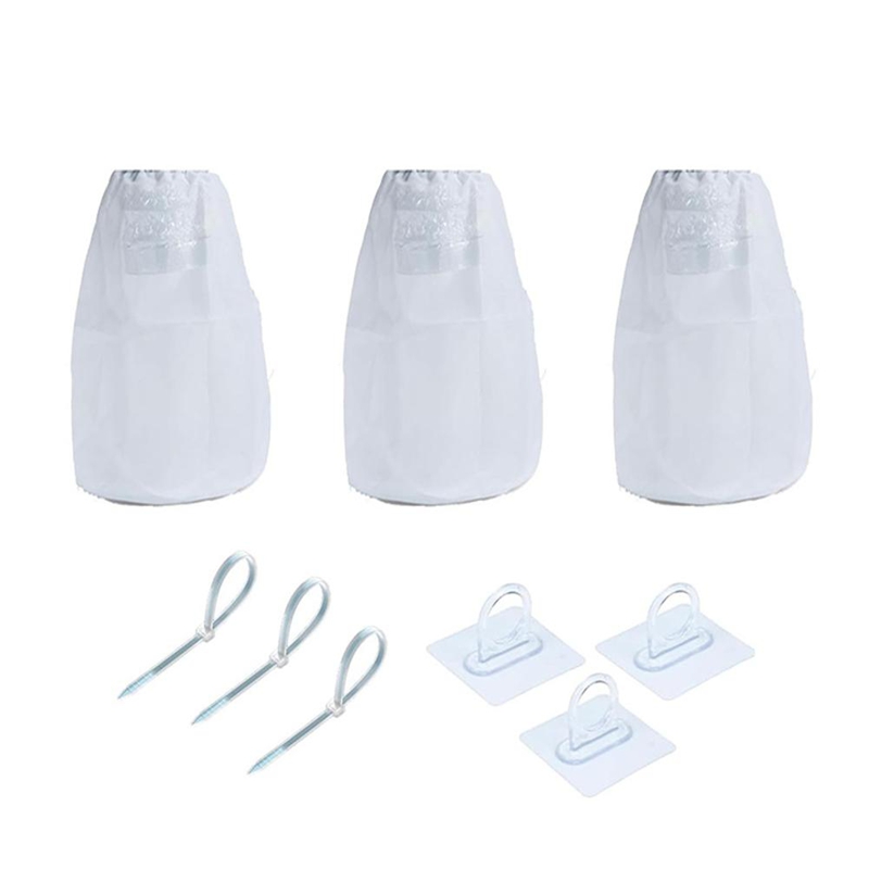3Pack Dryer Vent Lint Bags, Lint Traps for Indoor Outdoor Dryer Vents, Lint Dust Bag Capturing Lint and Dust